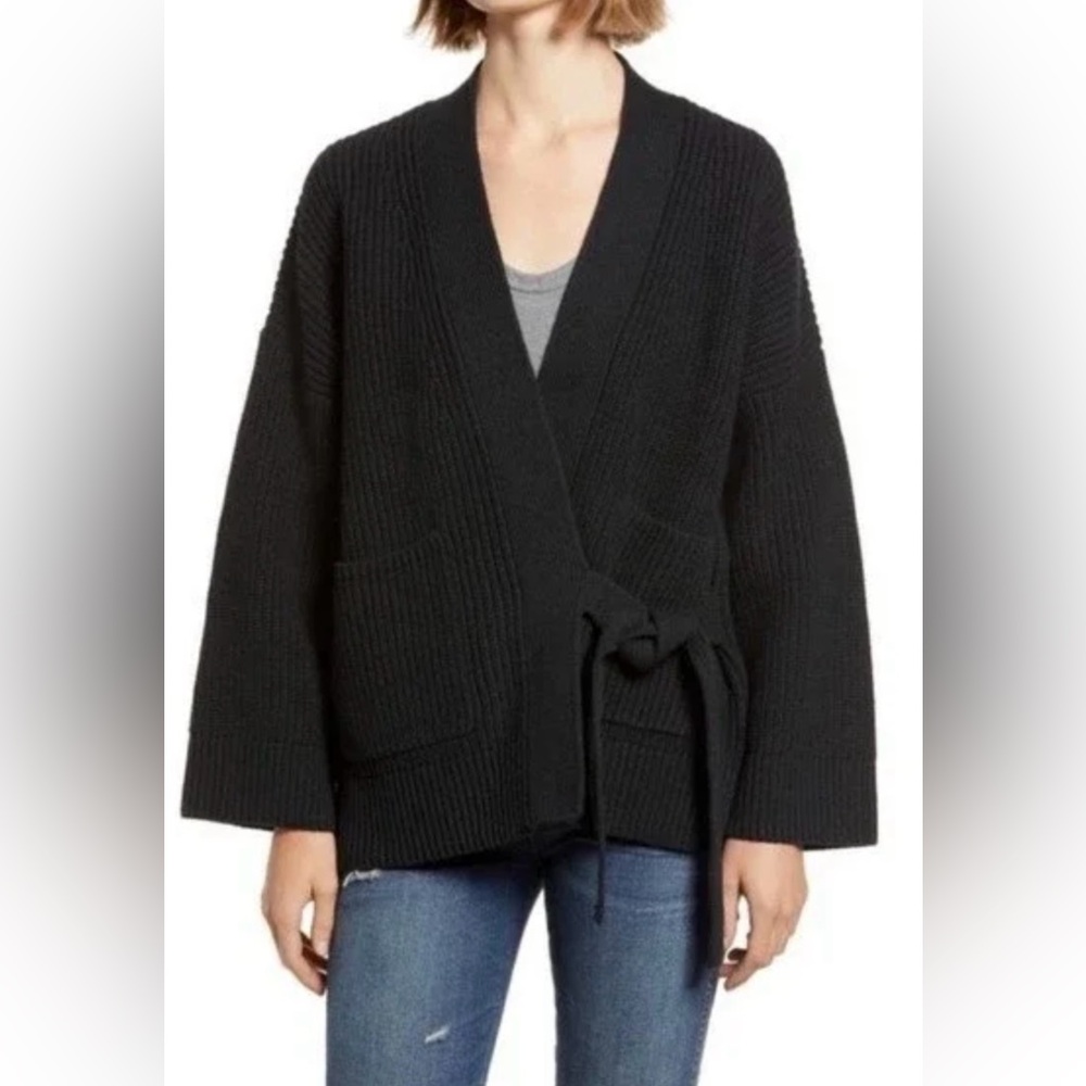 Madewell Wrap sweater - black - XS
